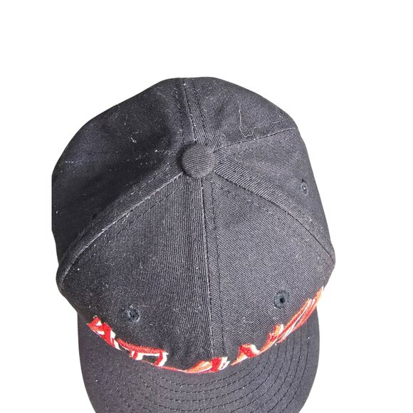Atlanta Braves Cap 9FIFTY Snapback New Era Embroidered Logo Black & Red - Picture 2 of 8